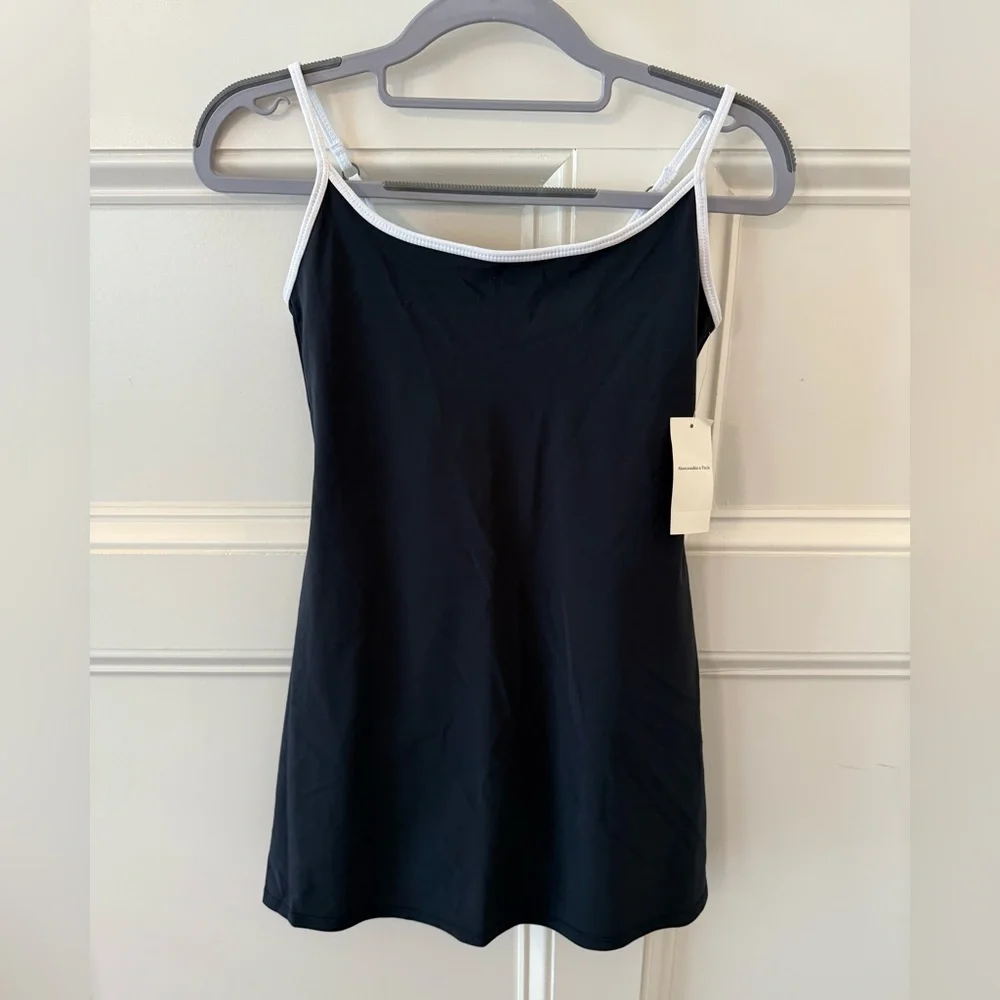 NWT Abercrombie & Fitch Mini Dress Skort Athletic Black White Size XXS Size 0 - Picture 7 of 16